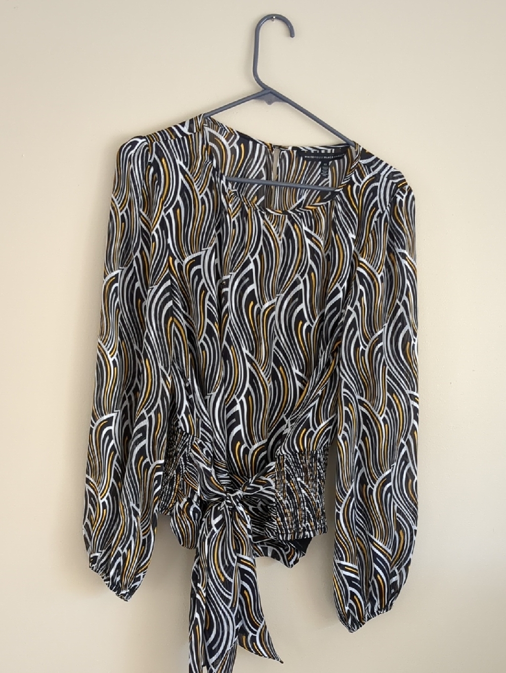 12 White House Black Market Sheer Swirl Top